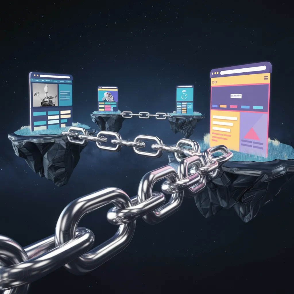 Différents sites liés par une chaîne