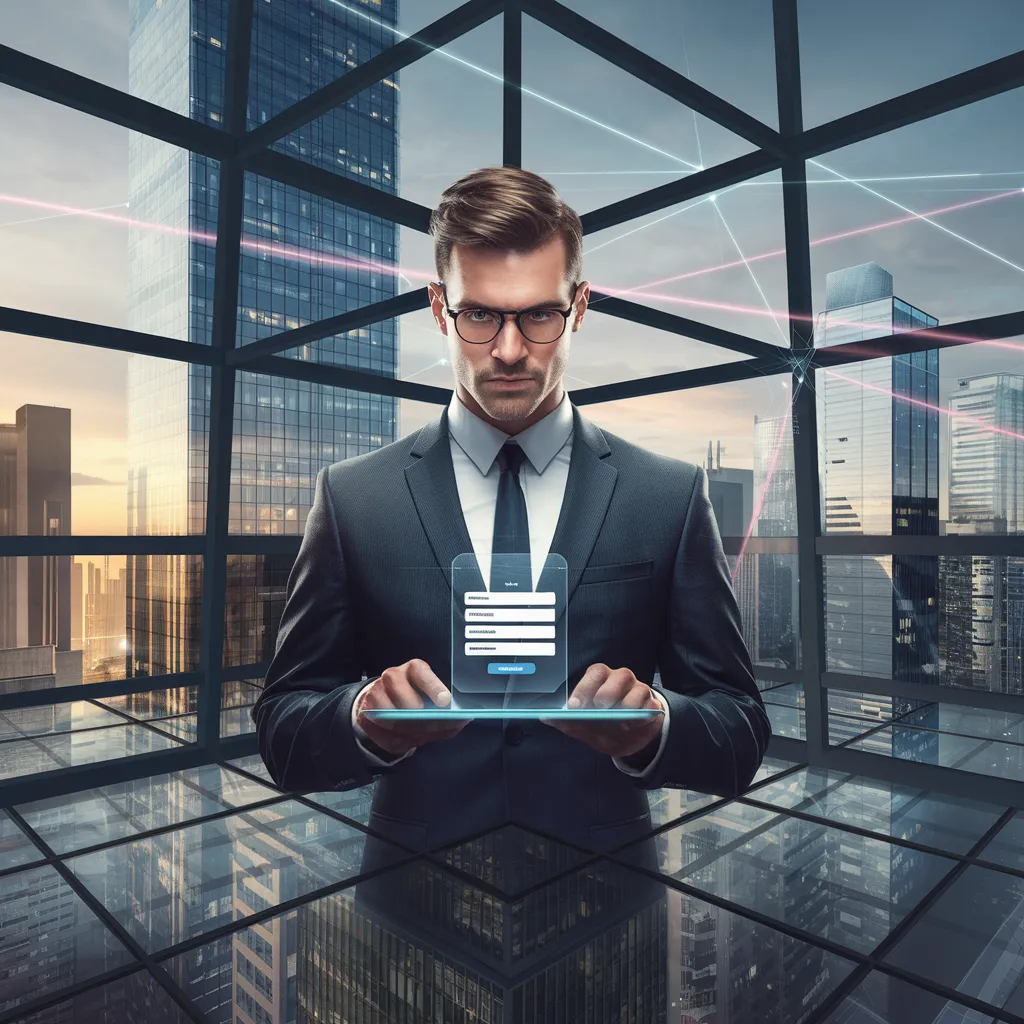 Chef d'entreprise proposant un formulaire de contact