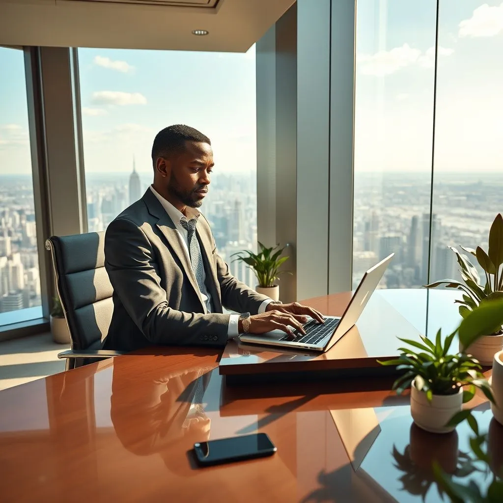 Illustration : dirigeant serein face à ses résultats