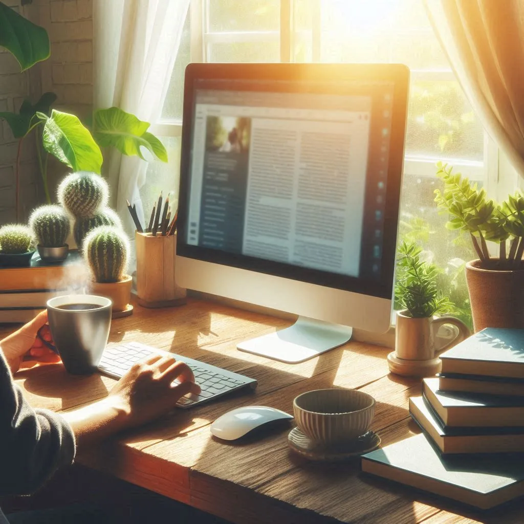 Personne sereine qui navique sur le web