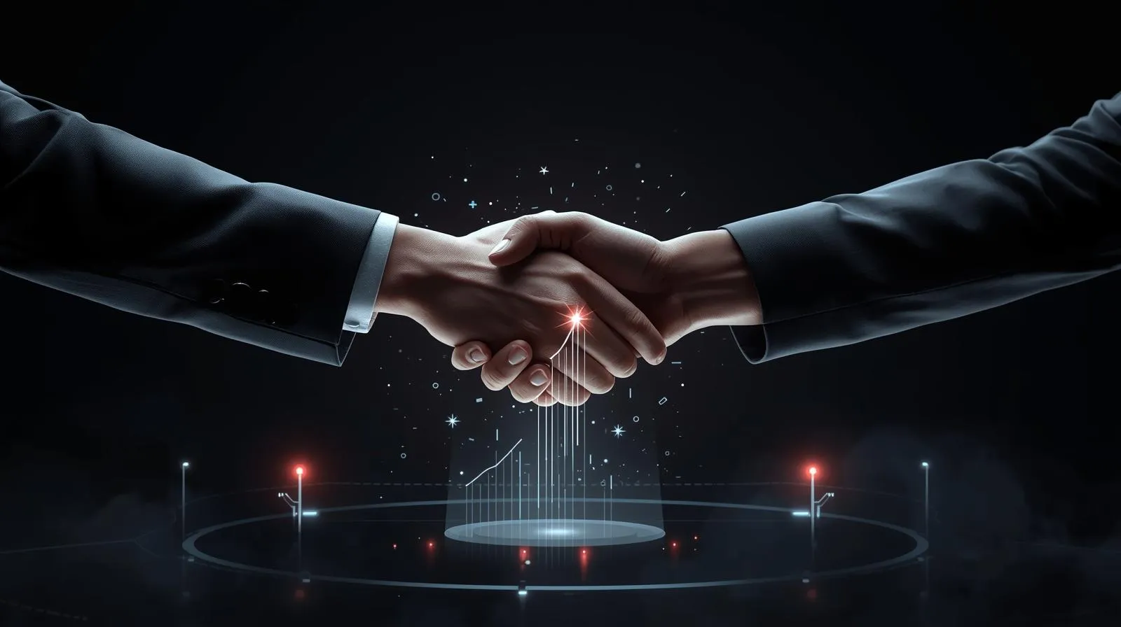 Poignée de main signifiant une conversion